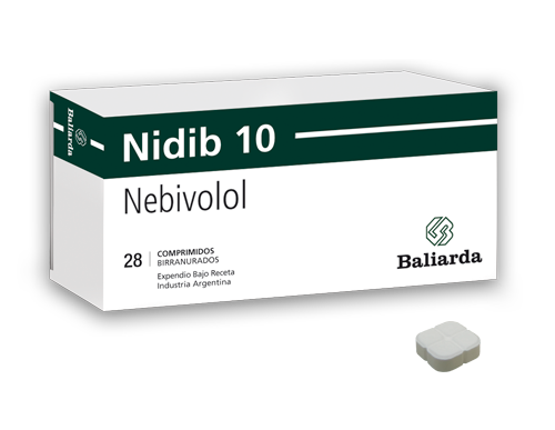 Nidib_10_20.png Nidib Nebivolol Antihipertensivo betabloqueante cardioselectivo Hipertensión arterial Insuficiencia cardíaca Nebivolol Nidib óxido nítrico sintetasa tensión arterial vasodilatador