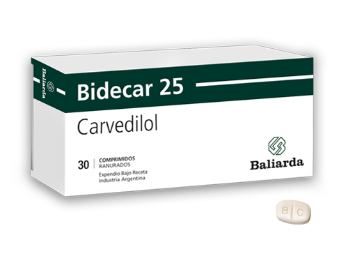 Bidecar_25_40.png Bidecar Carvedilol angina de pecho Antianginoso betabloqueante Bidecar Carvedilol Hipertensión arterial Insuficiencia cardíaca