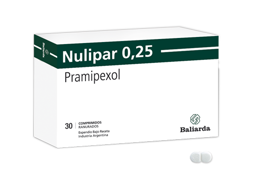 Nulipar_0,25_10.png Nulipar Pramipexol Antiparkinsonianos Enfermedad de Parkinson Nulipar parkinsonismo Pramipexol Síndrome de las piernas inquietas temblor