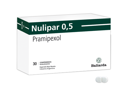 Nulipar_0,5_20.png Nulipar Pramipexol Nulipar parkinsonismo Pramipexol Síndrome de las piernas inquietas Antiparkinsonianos Enfermedad de Parkinson temblor