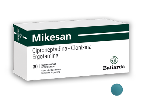 Mikesan_0_10.png Mikesan Ciproheptadina Clonixina Ergotamina antimigrañoso cefalea Ciproheptadina Clonixina dolor de cabeza Ergotamina Migraña Mikesan