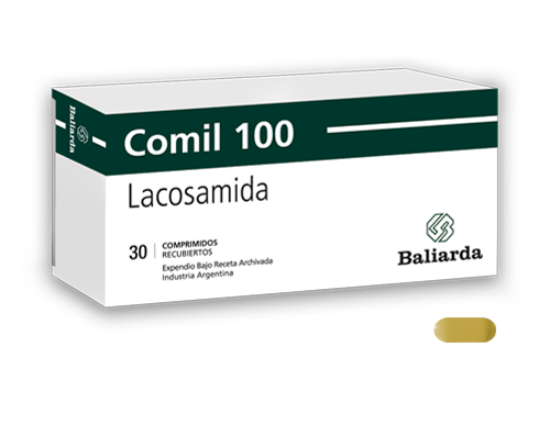 Comil_100_20.png Comil Lacosamida Comil antiepiléptico anticovulsivante convulsiones crisis convulsivas epilepsia Lacosamida