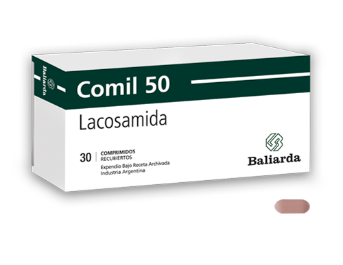 Comil_50_10.png Comil Lacosamida Lacosamida anticovulsivante antiepiléptico crisis convulsivas convulsiones Comil epilepsia