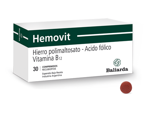 Hemovit_0_10.png Hemovit Acido fólico Hierro polimaltosato Vitamina B12 Acido fólico anemia antianémico globulos rojos hemoglobina Hemovit Hierro polimaltosato Vitamina B12