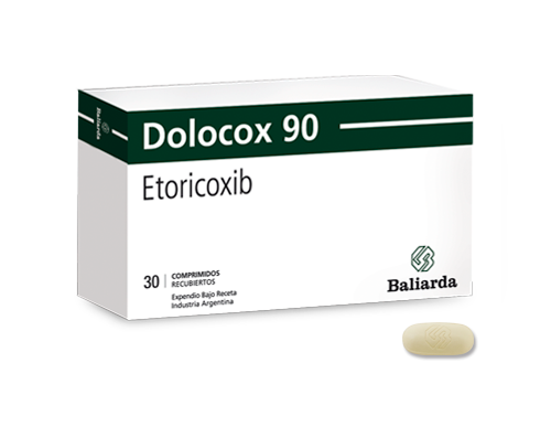 Dolocox_90_20.png Dolocox Etoricoxib traumatismo inflamación COX2 Dolocox Etoricoxib dolor crónico dolor agudo Artrosis artritis Antiinflamatorio no esteroideo aine