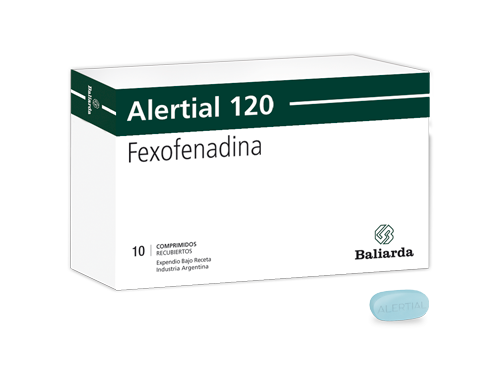 Alertial-120-10.png Alertial Fexofenadina alergia Alertial Antihistamínico Fexofenadina picazón Rinitis alérgica Urticaria