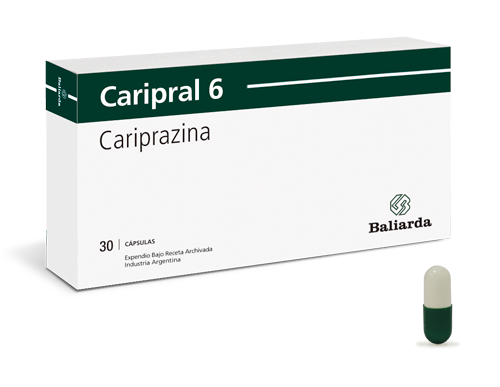 Caripral-6-30.png Caripral Cariprazina Antipsicótico atípico depresión bipolar psicosis trastorno bipolar tratamiento esquizofrenia Caripral Cariprazina Episodios Maníacos Agudos Episodios Maníacos Mixtos Episodios Depresivos Receptores dopaminérgicos D3 Receptores dopaminérgicos D2 Agentes dopaminérgicos Antagonistas dopaminérgicos Agonistas parciales Manía aguda Agonista parcial D2 Cuadros psicóticos Bipolaridad