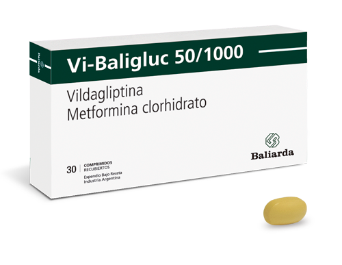 Vi-Baligluc-50-1000-30.png Vi-Baligluc Metformina Vildagliptina hipoglucemiante hiperglucemia Metformina Resistencia a la insulina Antidiabético oral Antihiperglucemiante Vi-Baligluc Vibaligluc Vildagliptina Metformina clorhidrato diabetes diábetes Diabetes mellitus tipo 2 antidiabético Inhibidor de la DPP-4 Incretinas Glucemia Hemoglobina glicosilada DPP-4