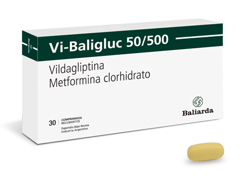 Vi-Baligluc-50-500-10.png Vi-Baligluc Vildagliptina Metformina antidiabético diabetes diábetes Diabetes mellitus tipo 2 hiperglucemia hipoglucemiante Metformina Vi-Baligluc Vibaligluc Vildagliptina Metformina clorhidrato Resistencia a la insulina Antidiabético oral Antihiperglucemiante Inhibidor de la DPP-4 Incretinas Glucemia Hemoglobina glicosilada DPP-4