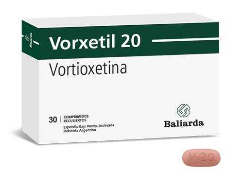 Vorxetil-Vortioxetina-20-30.png Vorxetil Vortioxetina Antidepresivo Depresión Trastorno depresivo mayor Vorxetil Vortioxetina antidepresivos TDM moduladores de serotonina Depresión unipolar Cuadros afectivos Trastornos del ánimo Antidepresivos multimodales Multimodales Efecto pro-cognitivo Acción antidepresiva Serotonina