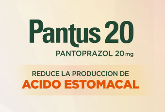 Pantus 20 - Reduce la acidez Pantoprazol acidez estomacal Gastritis Inhibidores de la bomba de protones Pantoprazol Pantoprazol magnésico Pantus