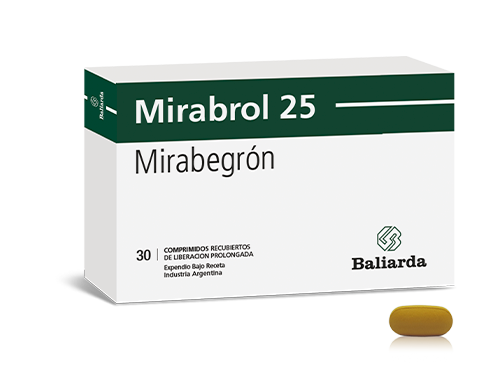 Mirabrol-25-Mirabegron-estuche-x30.png Mirabrol Mirabegrón síndrome de vejiga hiperactiva Mirabrol Mirabegron Incontinencia Vejiga hiperactiva Micción Frecuencia miccional Vejiga Urgencia miccional Incontinencia urinaria de urgencia Incontinencia de orina