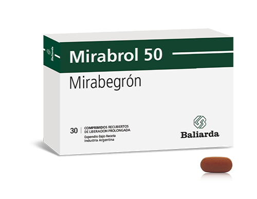Mirabrol-50-Mirabegron-estuche-x30.png Mirabrol Mirabegrón síndrome de vejiga hiperactiva Mirabrol Mirabegron Incontinencia Vejiga hiperactiva Micción Frecuencia miccional Vejiga Urgencia miccional Incontinencia urinaria de urgencia Incontinencia de orina