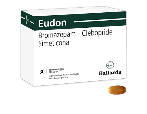 Eudon_0_10.png Eudon Bromazepam Clebopride Simeticona Bromazepam Clebopride Dipepsia dolor abdominal Eudon mala digestión meteorismo Simeticona