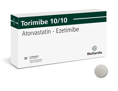 Torimibe_10-10_10.png Torimibe Atorvastatin Ezetimibe Atorvastatin Colesterol alto dislipemia estatina Ezetimibe hdl hipercolesterolemia Hipolipemiante ldl lípidos Torimibe trigliceridos