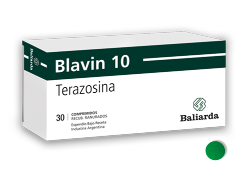 Blavin_10_30.png Blavin Terazosina antiprostatico Blavin Hiperplasia benigna de próstata alfa bloqueador antagonista alfa adrenergico hipertensión esencial prostata prostatismo Terazosina