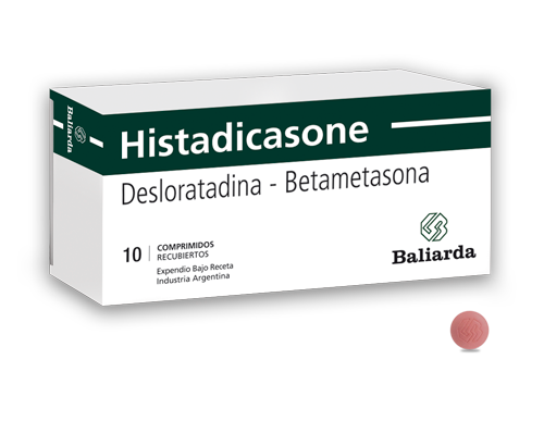 Histadicasone_5-0,6_10.png Histadicasone Betametasona Desloratadina Betametasona Desloratadina alergia asma Antihistamínico antialérgico glucocorticoide corticoide Histadicasone