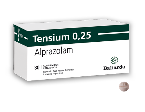 Tensium_0,25_10.png Tensium Alprazolam Alprazolam ansiedad ansiedad generalizada Ansiolítico Ataque de pánico benzodiazepina estrés miedo pánico Tensium Trastorno de ansiedad