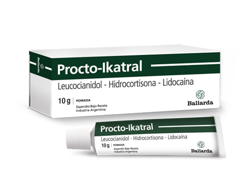 Procto-Ikatral_0_10.png Procto-Ikatral Leucocianidol Hidrocortisona    Lidocaína anestésico local ano antihemorroidal. colon dolor Hemorroides Hidrocortisona incomodidad Leucocianidol Lidocaína picazon Procto Ikatral sangrado