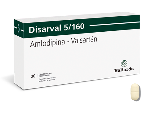 Disarval_5-160_10.png Disarval Amlodipina Valsartán Amlodipina antagonista receptor angiotensina Antihipertensivo bloqueante calcico Disarval Hipertensión arterial tensión arterial Valsartán